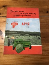 Welger AP12 Pick-up Baler Advertising Leaflet In Good Used Condition