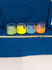 Pyrex Retro Coffee Mugs ‘Drink Up’ Design 1970s Campervan Vibe  4Cups never used