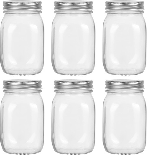 Pack 16oz mason jars - 6,