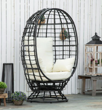 Rattan Egg Chair Retro Metal
