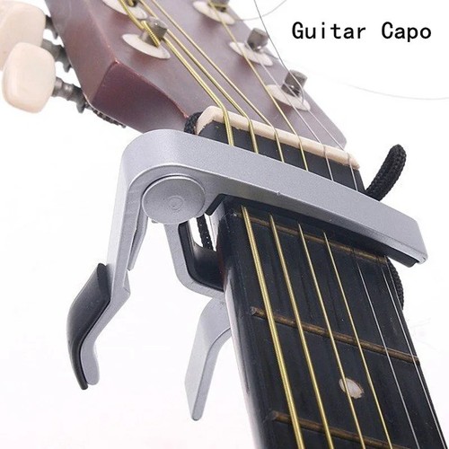 Silver aluminium guitar capo - silver,