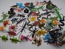 12 Mini plastic Insects Bugs Butterflies Frogs Caterpillar Spiders Educational 