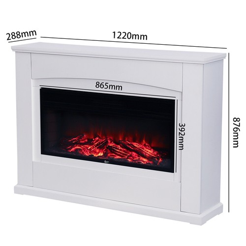 Free standing fireplace with - standing,