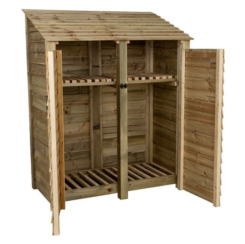 Wooden log store 6ft - log, double