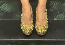 Ladies Gold Studded High Heels