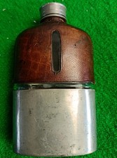 Vintage Glass Spirit Flask Hip