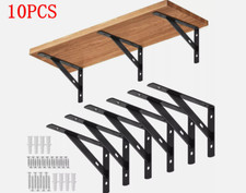 10PCS Heavy Duty Stainless steel L Shaped Wall Mounted Shelf Brackets Support