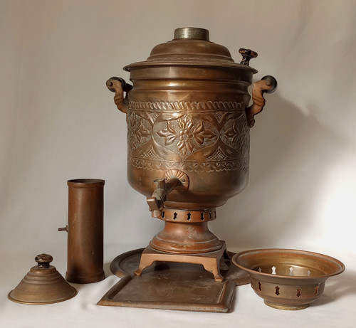 Vintage brass copper electric - vintage,