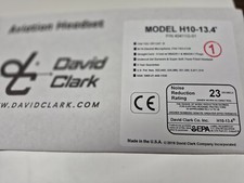 David Clark H10-13.4 Twin Plug aviation Headset New