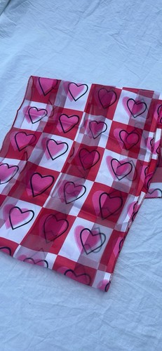 Hearts love scarf red - love, pink