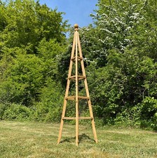 Wooden Garden Obelisk (1.5m) Pyramid Climbing Plant Support Trellis Frame
