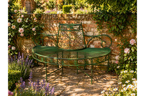 Half round tree bench garden - tree,