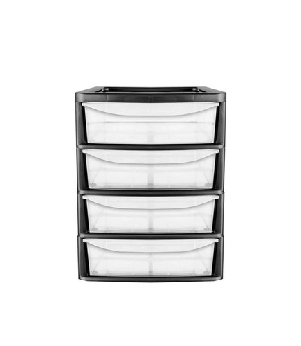 Plastic slim drawer tower - a4,