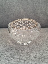 Vintage Cut Glass Rose Bowl . Thomas  Webb England stamped. Chip on the base. 