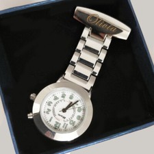 Personalised Nurse Watch Rhinestone Fob Pocket Watch Custom Engraved Any Name
