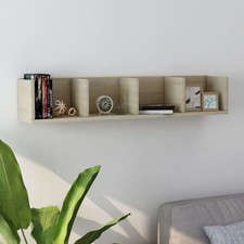 CD Wall Shelf Living Room Wall Rack Storage Cabinet Engineered Wood vidaXL