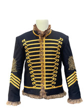 Men's 18th Century Napoleonic Hussar Military Jacket Tunic Pelisse Jimi Hendrix