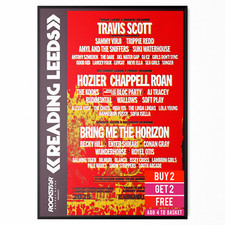 Reading Leeds Festival Poster 2025 Line Up Musical Festival Print A5-A3 For Fans