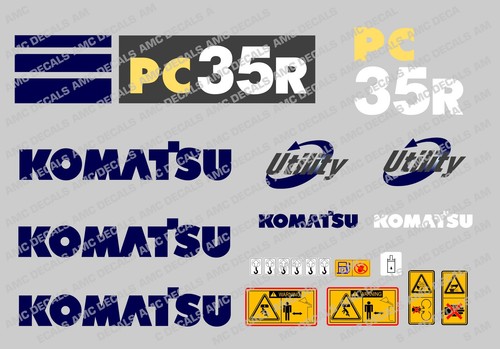 Komatsu pc35r digger - pc35r, decal