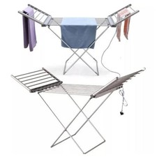 Electric Heated Airer Clothes Dryer Folding Washing Laundry Indoor Wing Rack