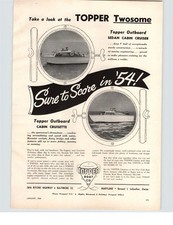 1954 PAPER AD Topper Boat Co