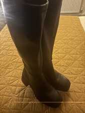 Black Block heel Knee High