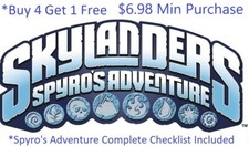 *Buy 4=1Free Skylanders Spyros Adventure Complete UR Set w ✓List *$6.98Minimum?