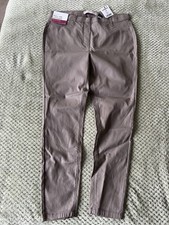 Next Ladies Pull On Leggings Size 18R Mid Rise Taupe Faux Leather Wax Pu BNWT