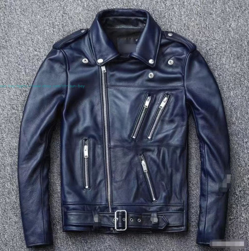 Men faux leather biker - faux,
