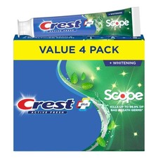 Crest Whitening + Scope Complete Active Fresh + Whitening Toothpaste 5.5Oz (4PK)