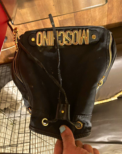 Moschino milano black leather - moschino,