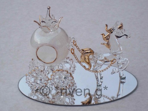 Cinderella glass pumpkin - glass,