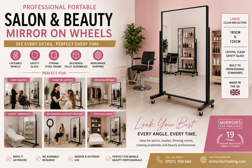 Portable salon mirror - portable,