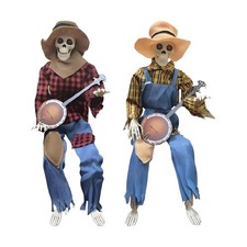 Halloween Animated Dueling Banjo Skeletons Decoration