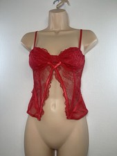 White Fox Red Lace Bustier
