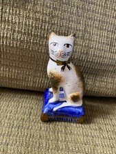 Staffordshire Cobalt Blue Cat