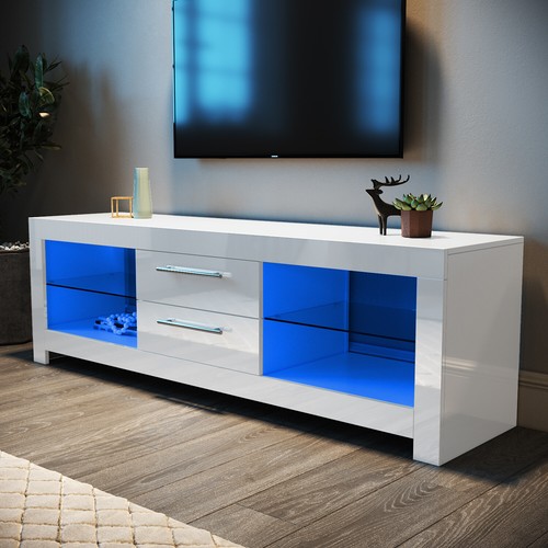 High gloss white unit - high, tv