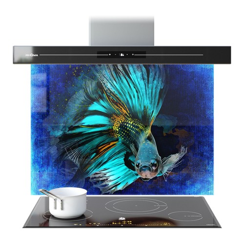 Glass kitchen splashback tile - glass,