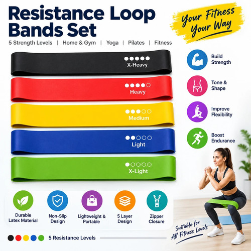 Resistance loop bands - 5, pc