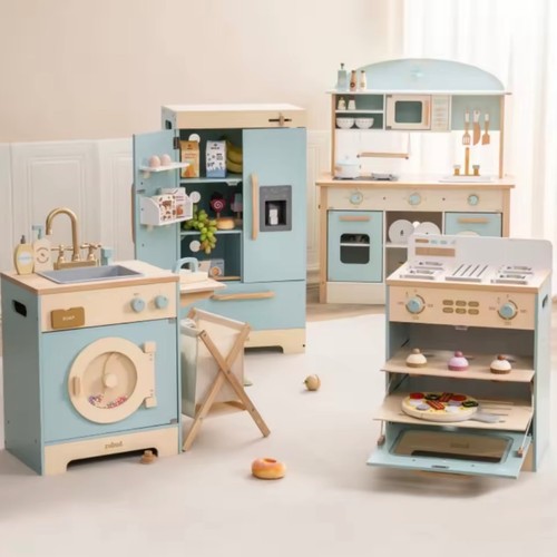 Kids wooden play kitchen set - kids,