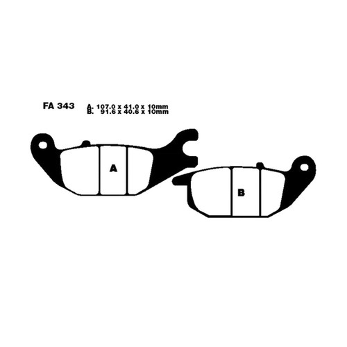 Pair pads ebc fa343hh - pair,