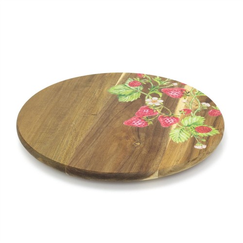 Strawberry wooden lazy susan - strawberry,