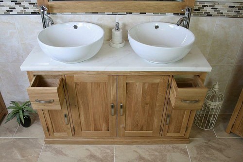 Solid oak bathroom vanity - solid,