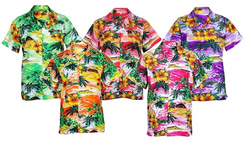 Mens hawaiian shirt - stag, beach