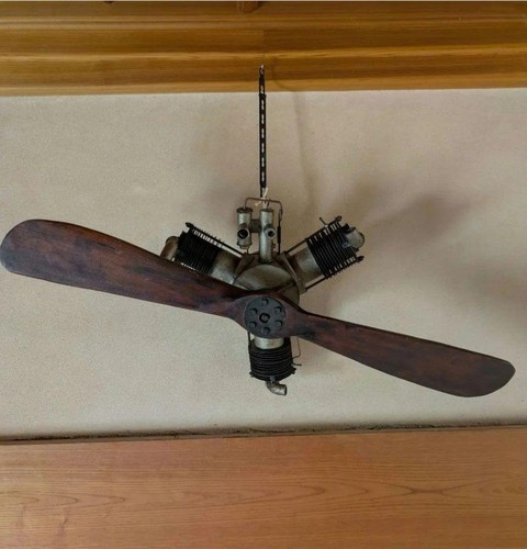 Wooden propeller radial engine - wooden,