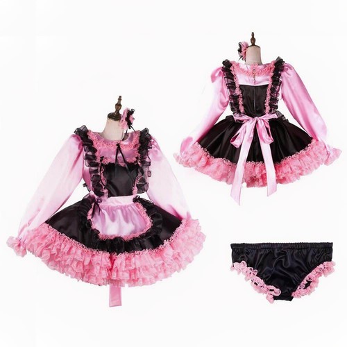 Maid girl sissy lockable pink - sissy,