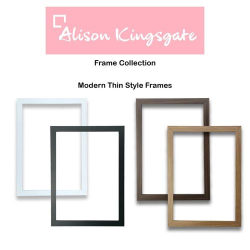 Thin black photo frames - thin,