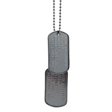 SOAP Military Dog Tags Set Prop Replica Stainless Steel - Chain Included US