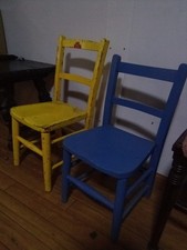 X 2 Antique Childrens Chairs