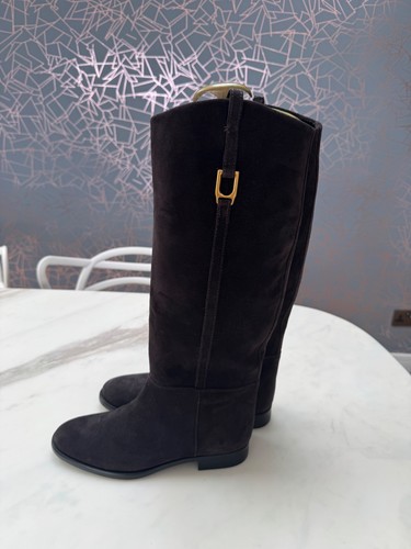 Bnwt zara brown flat suede - flat,